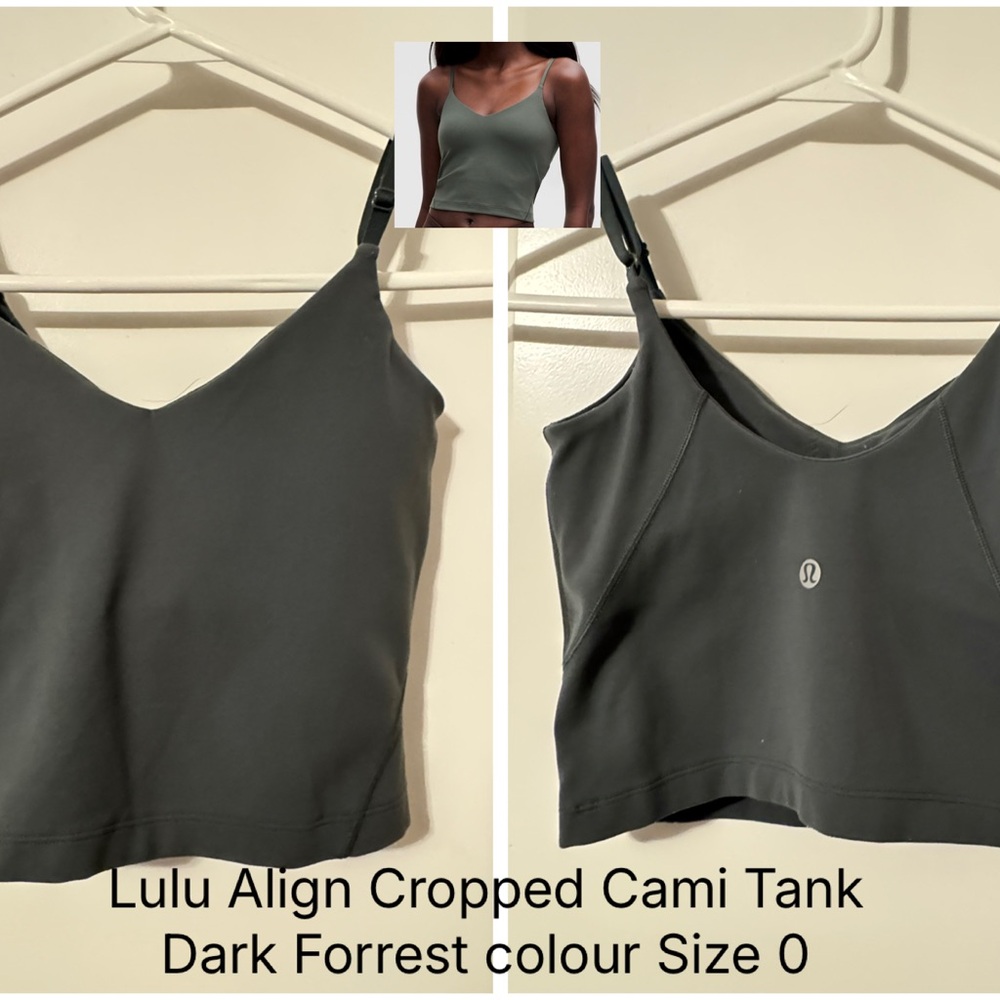 lululemon athletica Align Cropped Cami Tank — Dark Forest Green